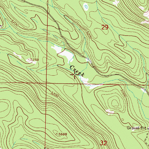 Topographic Map of Yukon Creek, MT
