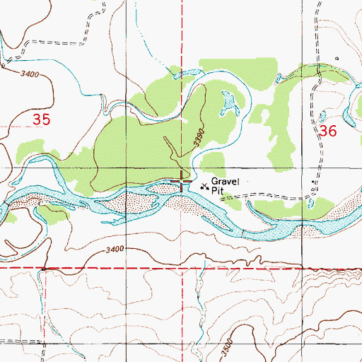Topographic Map of Mill Coulee Creek, MT