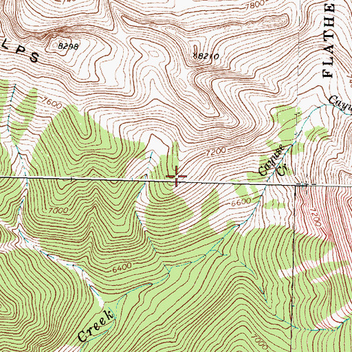 Topographic Map of Lewis and Clark Range, MT