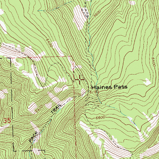 Topographic Map of Ralph Thayer Memorial Trail, MT