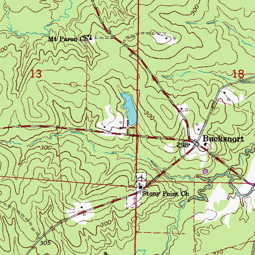 Topographic Map of Jacobs Lake Dam, AR
