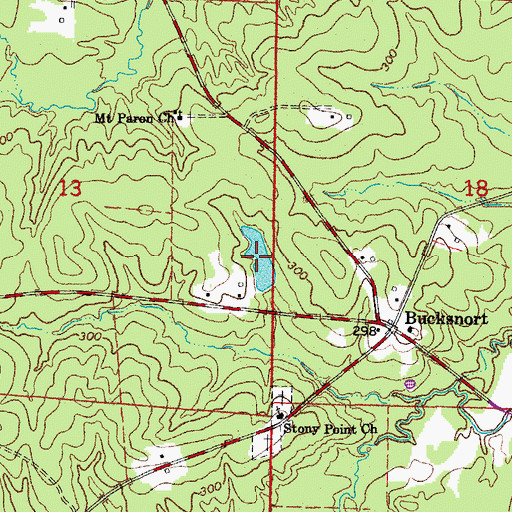 Topographic Map of Jacobs Lake, AR