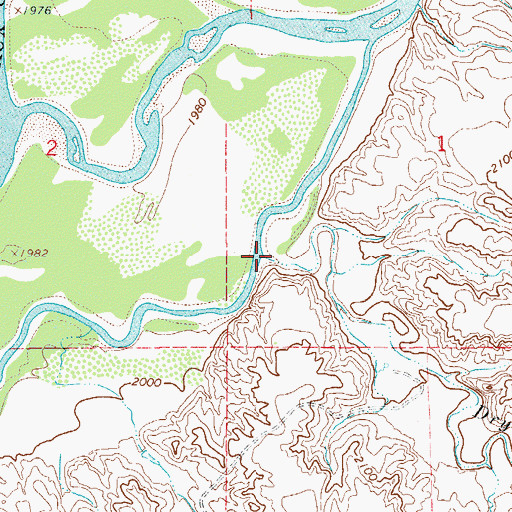 Topographic Map of Dry Creek, MT