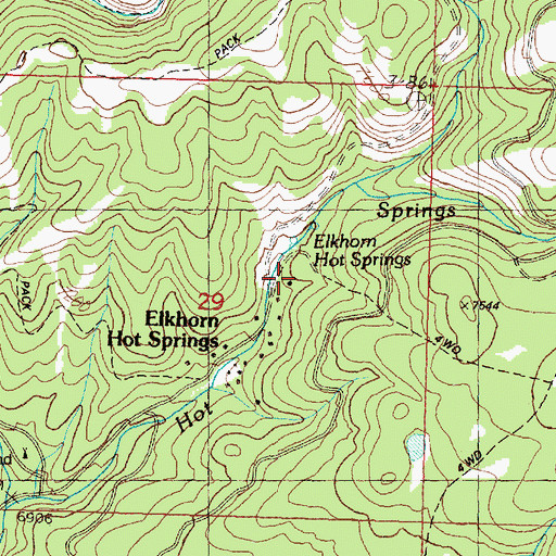 Topographic Map of Elkhorn Forest Service Station (historical), MT