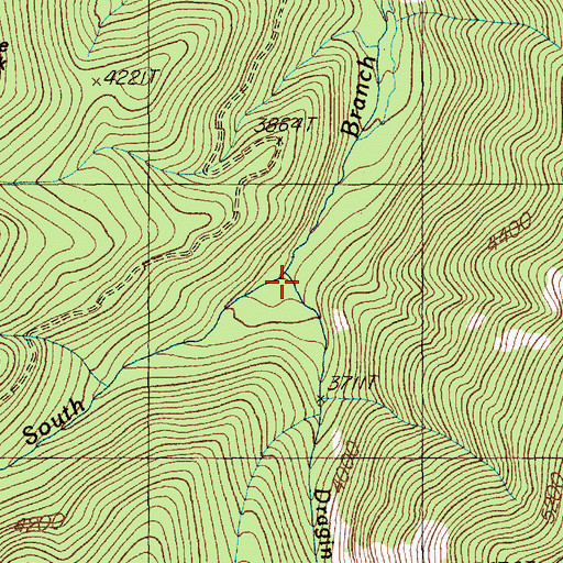 Topographic Map of Dragin Creek, MT