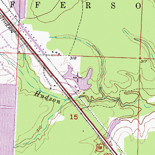 Topographic Map of Harris Lake, AR