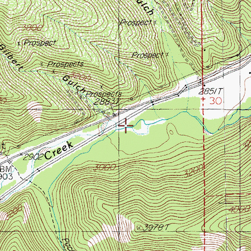 Topographic Map of Gilbert Gulch, MT