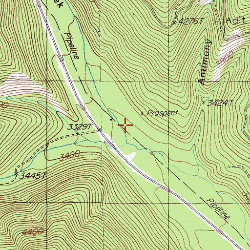 Topographic Map of Mountain House Historic Site, MT