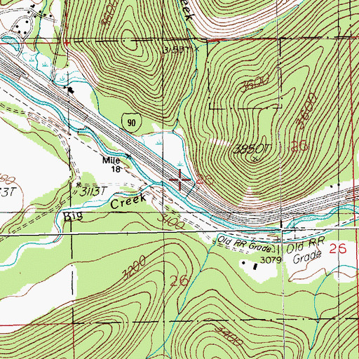 Topographic Map of Dry Creek, MT