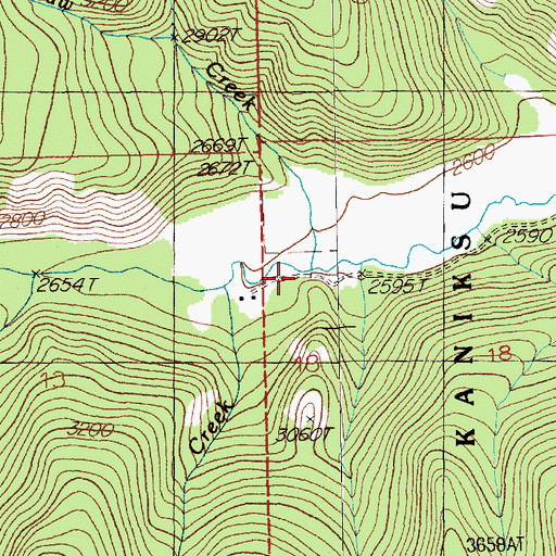 Topographic Map of Skeeter Creek, MT