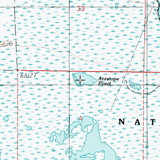 Topographic Map of Antelope Pond, MT