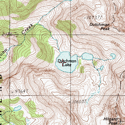 Topographic Map of Dutchman Lake, MT