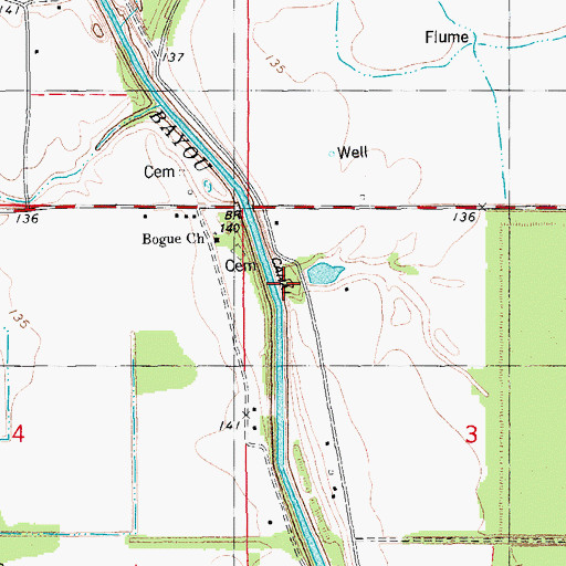 Topographic Map of Frenchie Lake Dam, AR