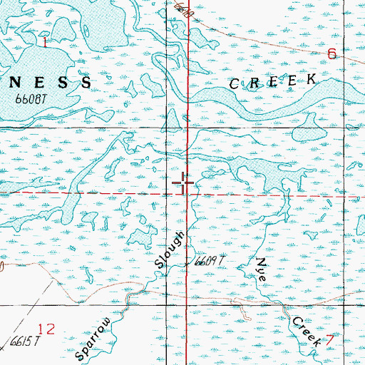 Topographic Map of Sparrow Slough, MT