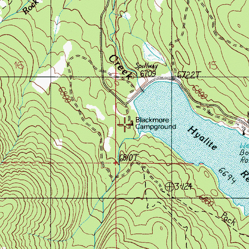 Topographic Map of Blackmore Campground, MT