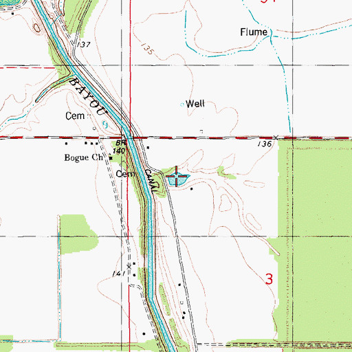 Topographic Map of Frenchie Lake, AR