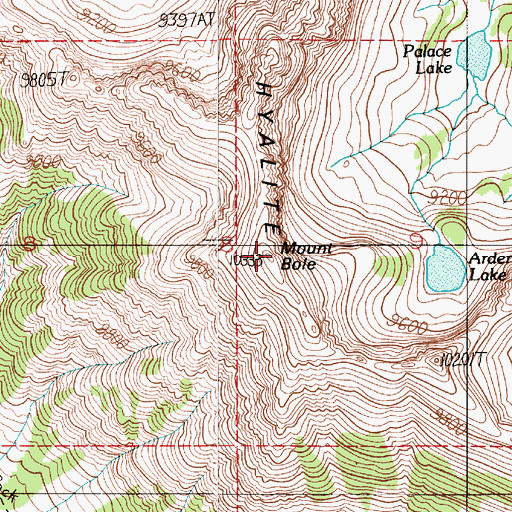 Topographic Map of Mount Bole, MT
