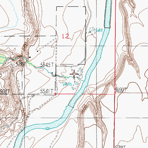 Topographic Map of West Madison Recreation Area, MT