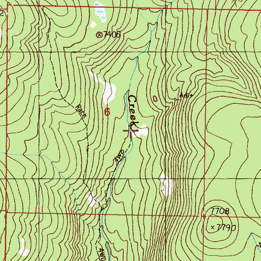 Topographic Map of Jaslowski (historical), MT
