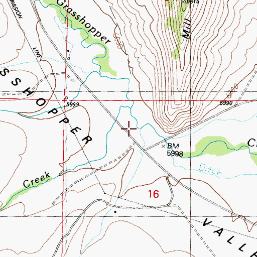 Topographic Map of Hayes Creek, MT