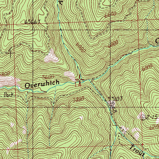 Topographic Map of Antler Creek, MT