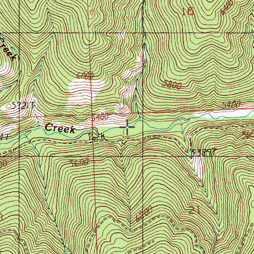 Topographic Map of Kyke Creek, MT