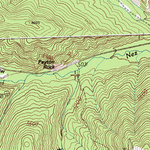 Topographic Map of Peyton Creek, MT
