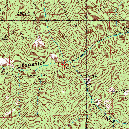 Topographic Map of Trout Creek, MT