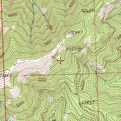 Topographic Map of Solider Creek, MT
