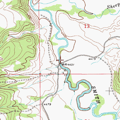 Topographic Map of Fort Baker Sportmans Access, MT