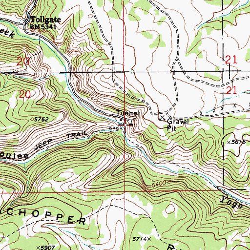 Topographic Map of American Mine, MT