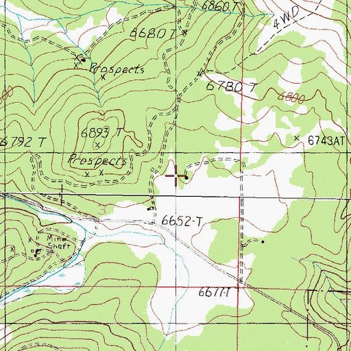 Topographic Map of Konda Ranch, MT