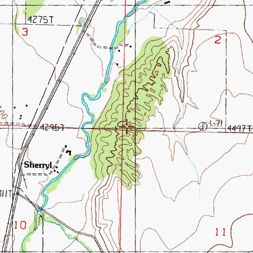 Topographic Map of Placer Mine, MT