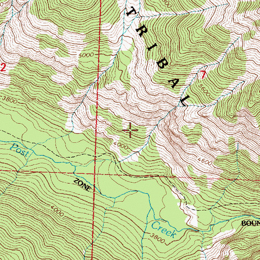 Topographic Map of Mission Mountains Tribal Wilderness, MT