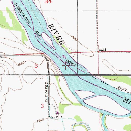 Topographic Map of Lewis and Clark National Historic Trail, MT