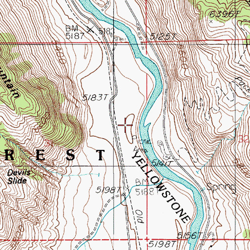 Topographic Map of LaDuke Spring Campground, MT