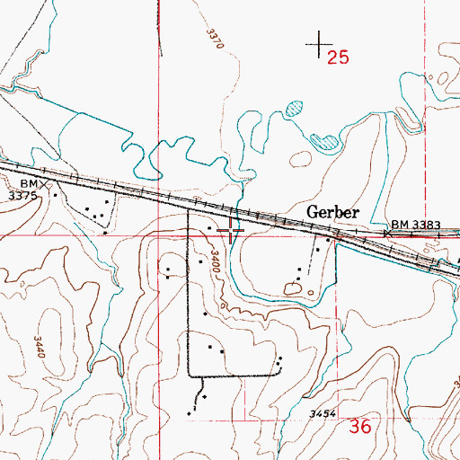 Topographic Map of Antelope Coulee, MT
