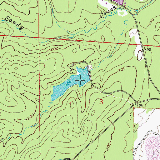 Topographic Map of Lake Lisbon Dam, AR
