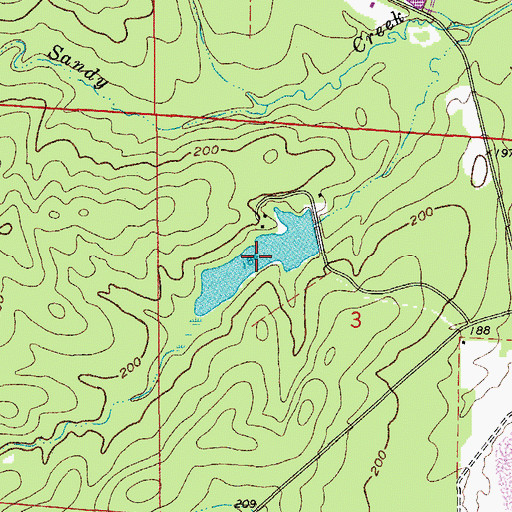 Topographic Map of Lake Lisbon, AR