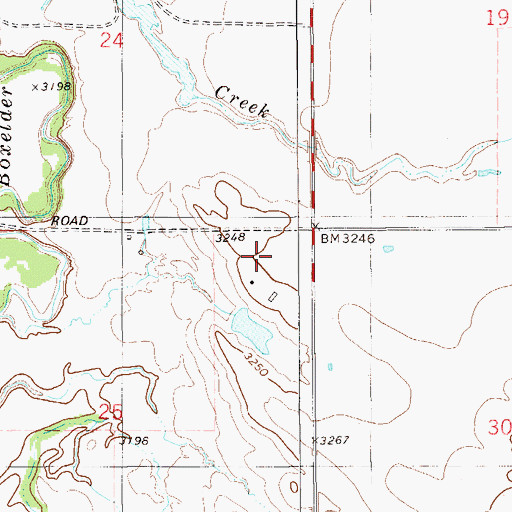 Topographic Map of Belltower, MT