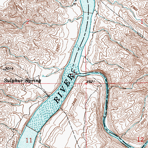 Topographic Map of Belt Creek, MT