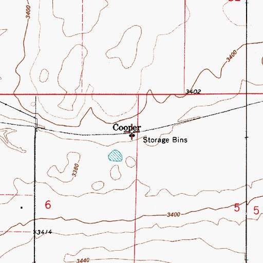 Topographic Map of Cooper, MT