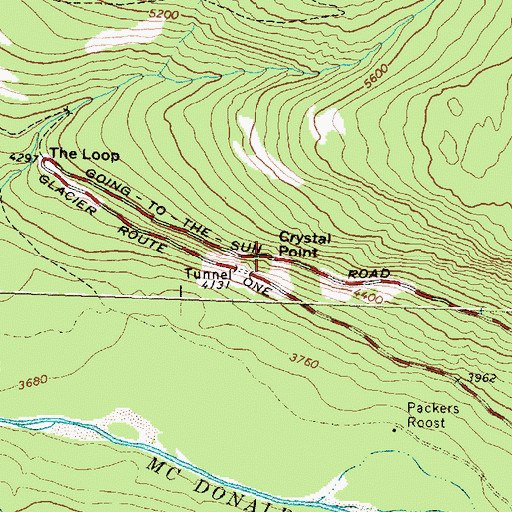 Topographic Map of Crystal Point, MT