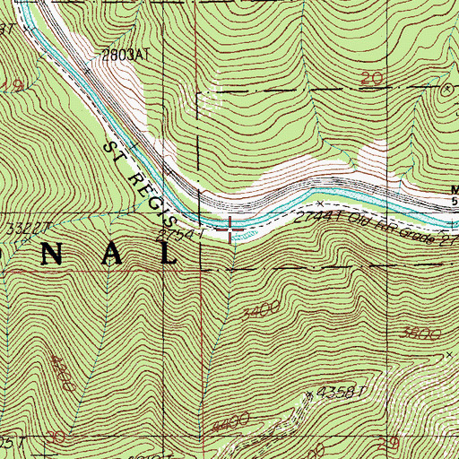Topographic Map of Foraker, MT