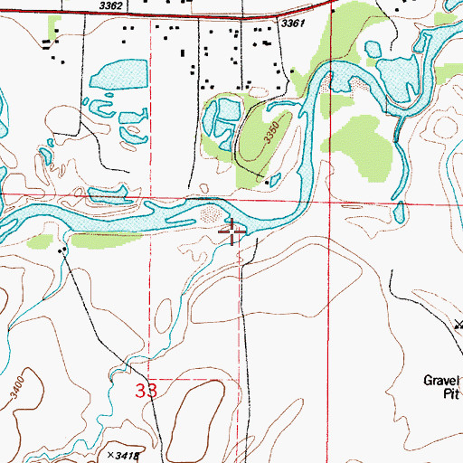 Topographic Map of Fourmile Creek, MT