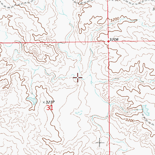 Topographic Map of Frozen Horse Creek, SD