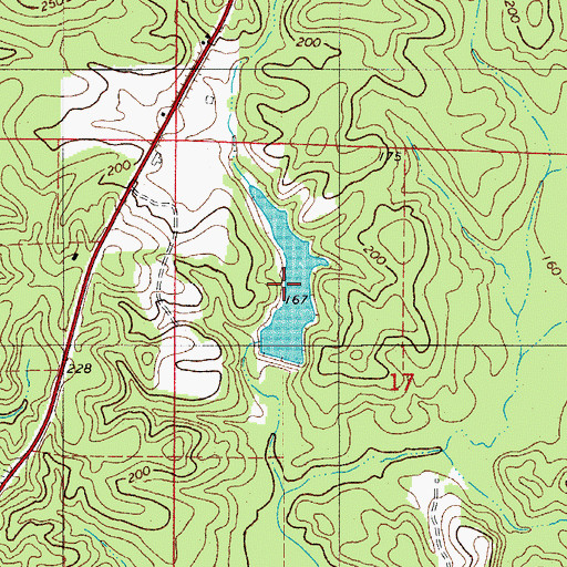 Topographic Map of Harper Reservoir, AR