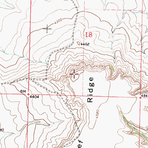 Topographic Map of Horsethief Ridge, MT