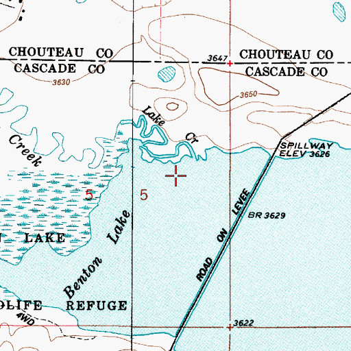 Topographic Map of Lake Creek, MT