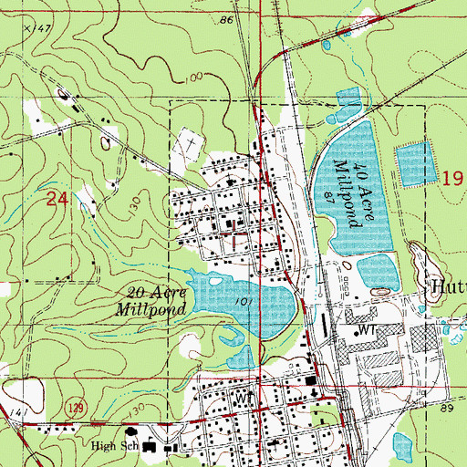 Topographic Map of Arkansas Noname 55 Dam, AR